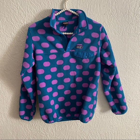 Girl’s Patagonia synchilla Pullover polkadot XL - Picture 1 of 7